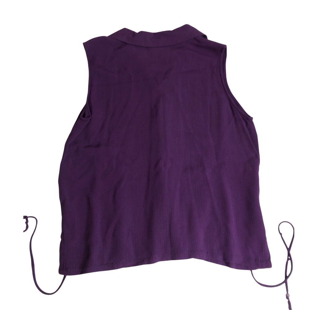 Kathie Lee Collection Womens Purple Rayon Maxi Skirt Set Side Tie Top Size M - Picture 10 of 11